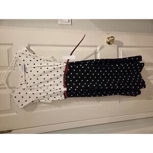 Shelby Palmer Polka Dot Sleeveless Dress with Belt size 12